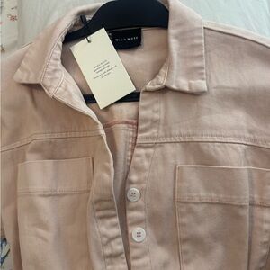 MIOU MUSE- Light Pink Denim Romper